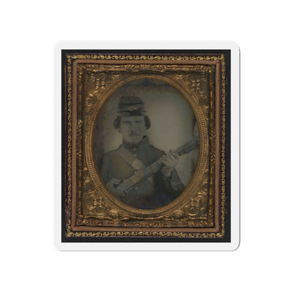 Unidentified Soldier In Union Uniform And Forage Cap With Musket (U.S. Civil War) Refrigerator Magnet-4" x 4"-The Sticker Space