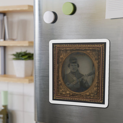 Unidentified Soldier In Union Uniform And Forage Cap With Musket (U.S. Civil War) Refrigerator Magnet-The Sticker Space