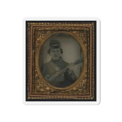 Unidentified Soldier In Union Uniform And Forage Cap With Musket (U.S. Civil War) Refrigerator Magnet 4 Inch Die-Cut - The Sticker Space