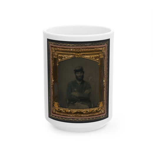 Unidentified Soldier In Union Uniform And Forage Cap(3) (U.S. Civil War) White Coffee Mug-15oz-The Sticker Space