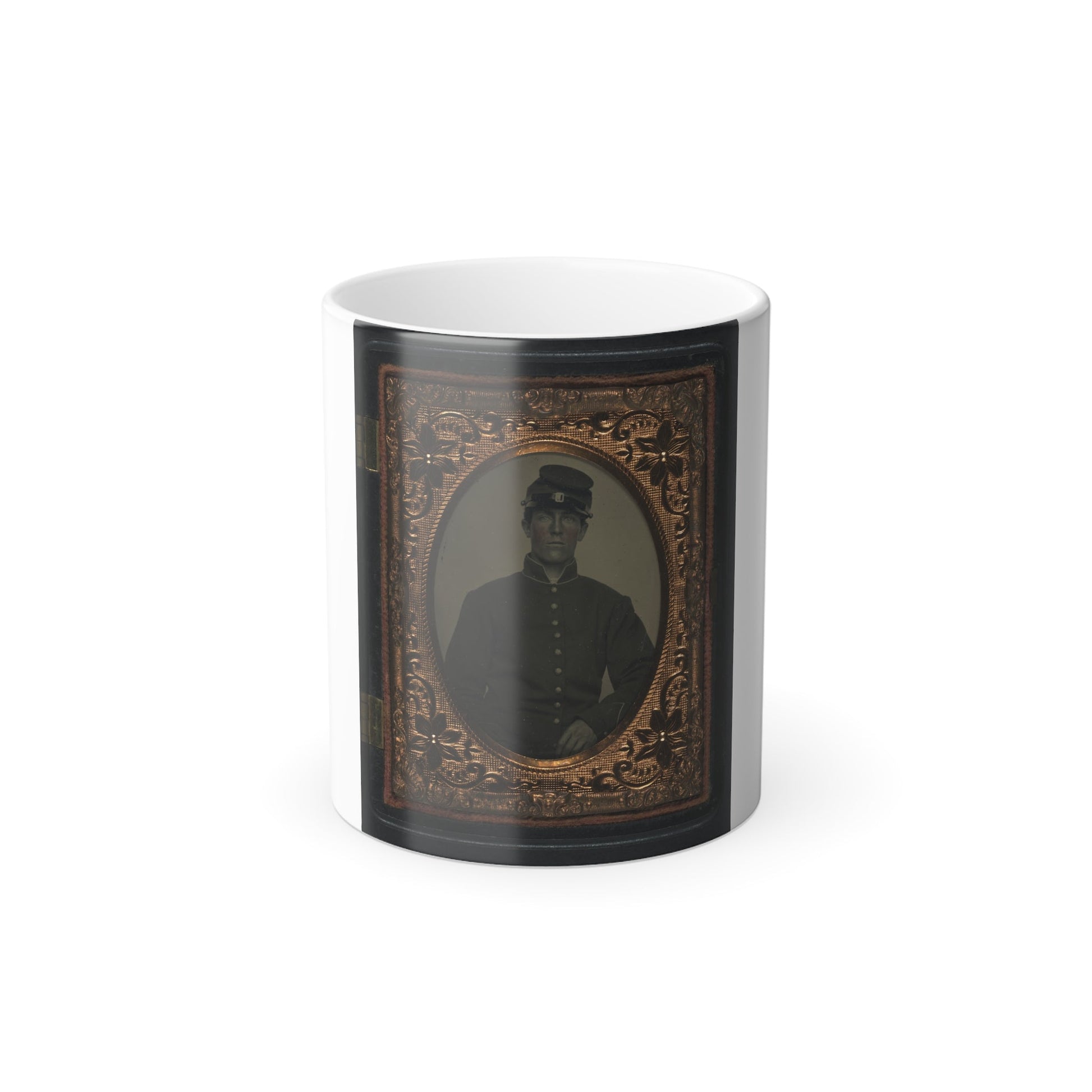 Unidentified Soldier in Union Uniform and Forage Cap(4) (U.S. Civil War) Color Morphing Mug 11oz-11oz-The Sticker Space