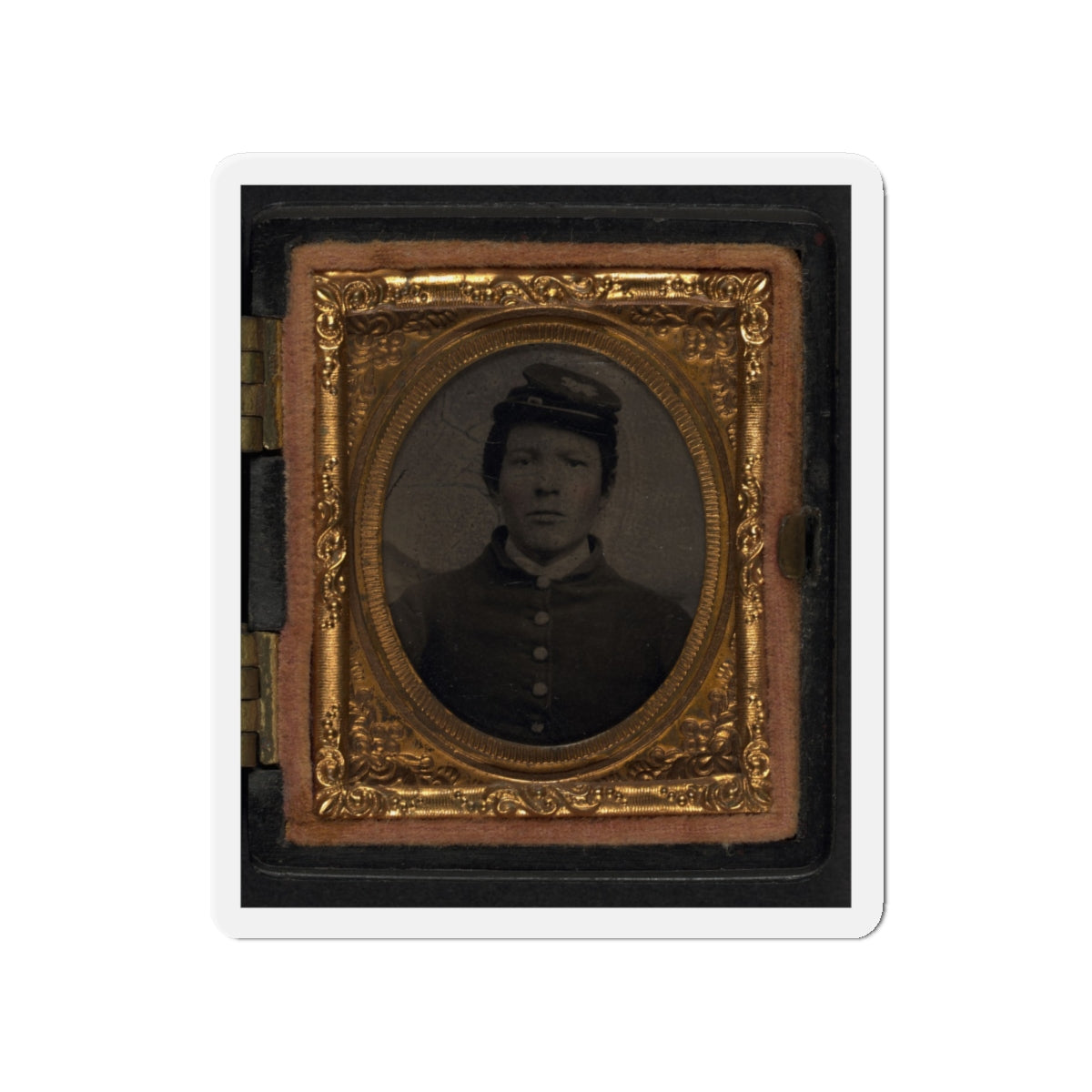 Unidentified Soldier In Union Uniform And Forage Cap(5) (U.S. Civil War) Refrigerator Magnet-4" x 4"-The Sticker Space