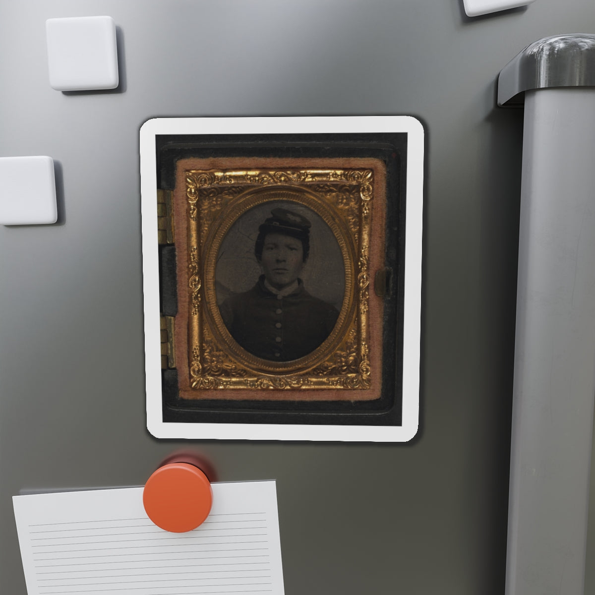 Unidentified Soldier In Union Uniform And Forage Cap(5) (U.S. Civil War) Refrigerator Magnet-The Sticker Space