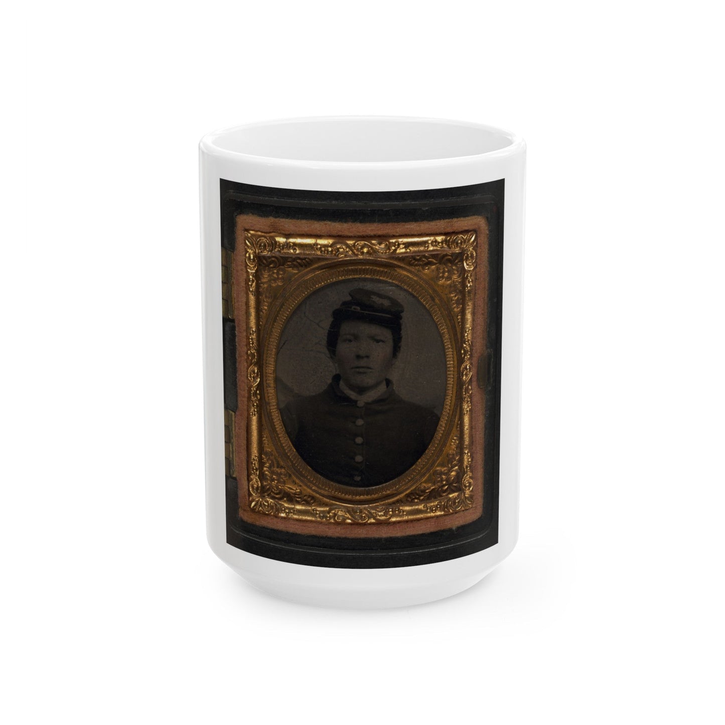 Unidentified Soldier In Union Uniform And Forage Cap(5) (U.S. Civil War) White Coffee Mug-15oz-The Sticker Space