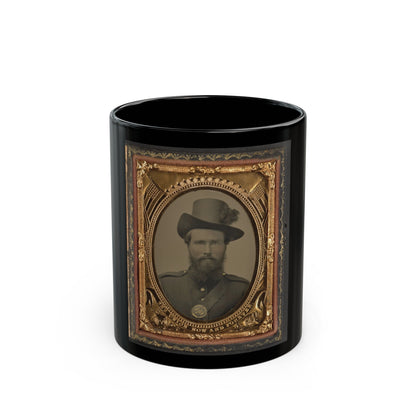 Unidentified Soldier In Union Uniform And Hardee Hat (U.S. Civil War) Black Coffee Mug-11oz-The Sticker Space