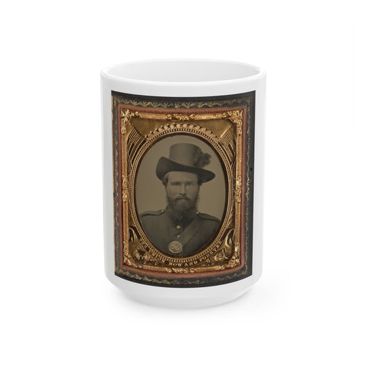 Unidentified Soldier In Union Uniform And Hardee Hat (U.S. Civil War) White Coffee Mug-15oz-The Sticker Space