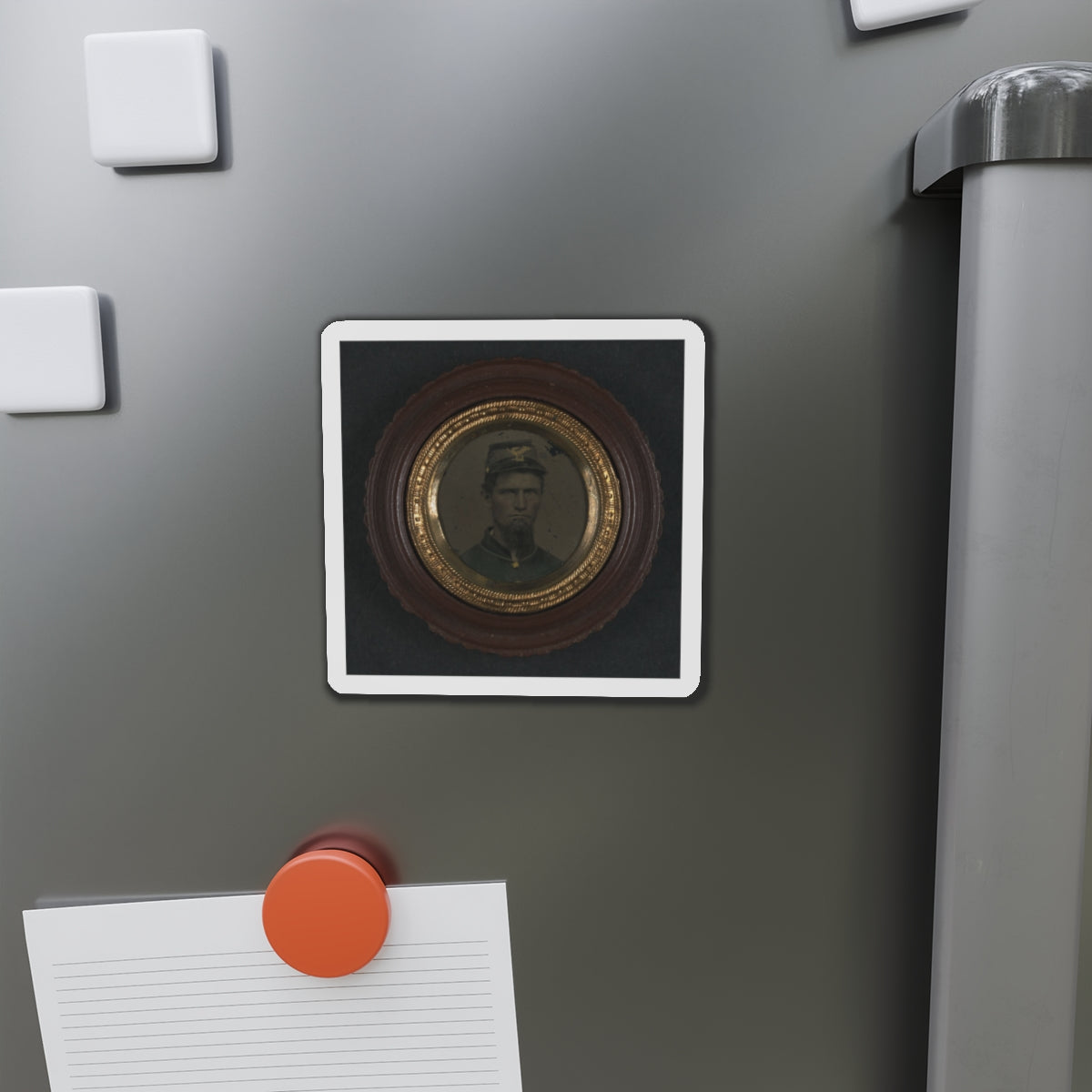 Unidentified Soldier In Union Uniform And Infantry Forage Cap (U.S. Civil War) Refrigerator Magnet-The Sticker Space