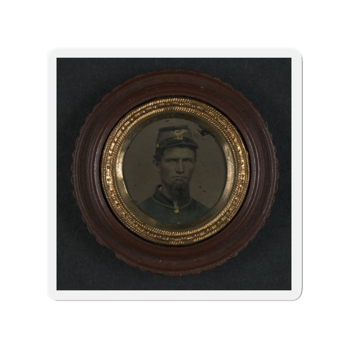 Unidentified Soldier In Union Uniform And Infantry Forage Cap (U.S. Civil War) Refrigerator Magnet-3" x 3"-The Sticker Space