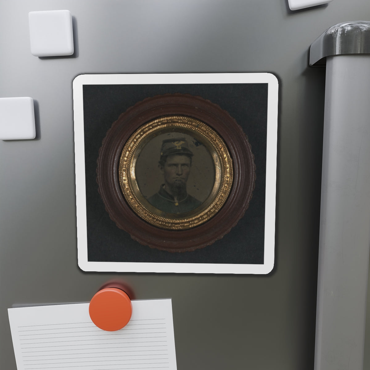 Unidentified Soldier In Union Uniform And Infantry Forage Cap (U.S. Civil War) Refrigerator Magnet-The Sticker Space