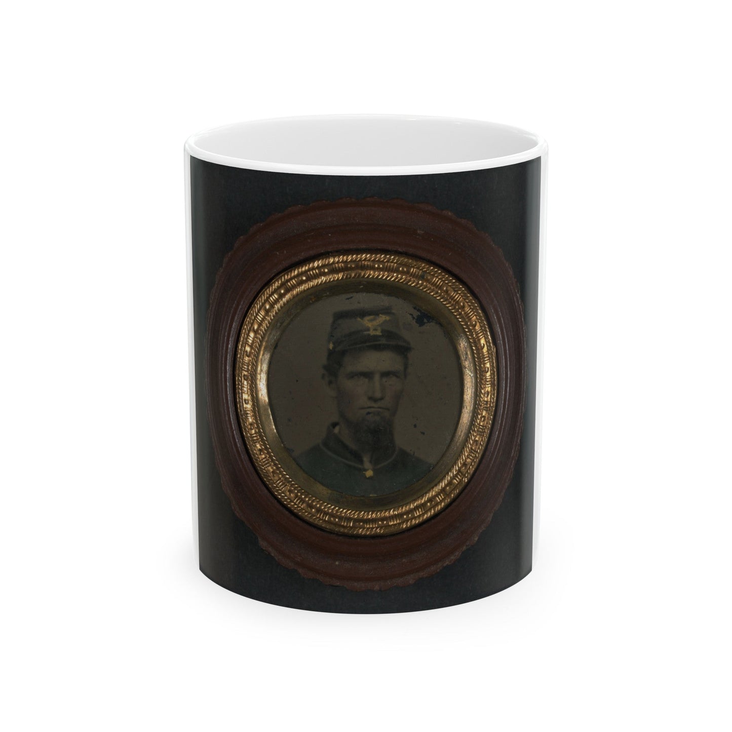 Unidentified Soldier In Union Uniform And Infantry Forage Cap (U.S. Civil War) White Coffee Mug-11oz-The Sticker Space