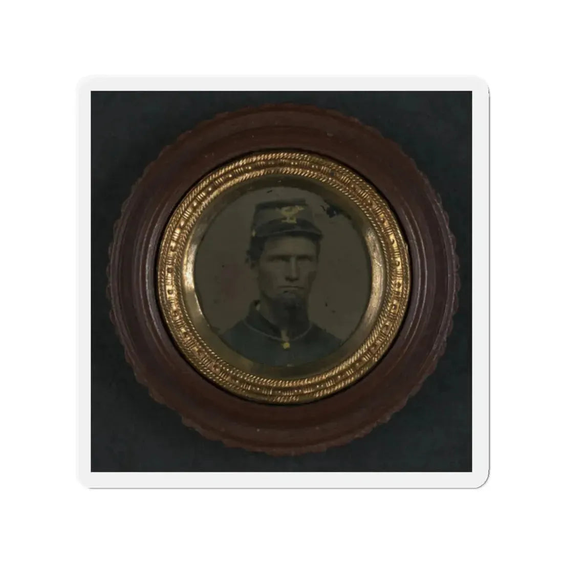 Unidentified Soldier In Union Uniform And Infantry Forage Cap (U.S. Civil War) Refrigerator Magnet 2 Inch Die-Cut - The Sticker Space