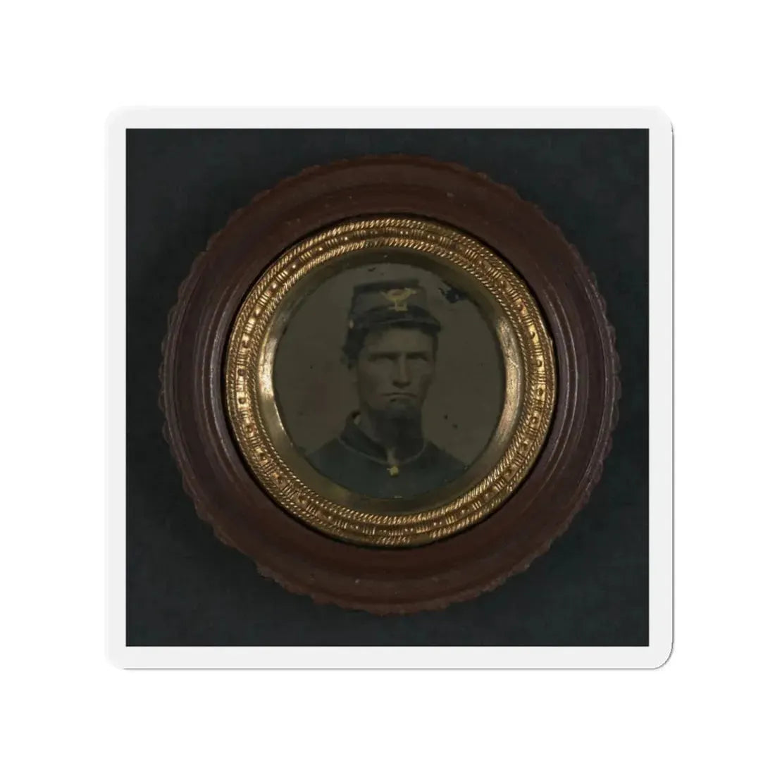 Unidentified Soldier In Union Uniform And Infantry Forage Cap (U.S. Civil War) Refrigerator Magnet 3 Inch Die-Cut - The Sticker Space