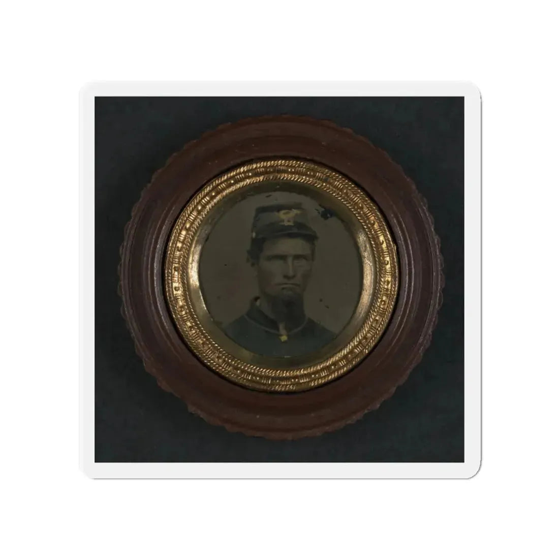 Unidentified Soldier In Union Uniform And Infantry Forage Cap (U.S. Civil War) Refrigerator Magnet 4 Inch Die-Cut - The Sticker Space