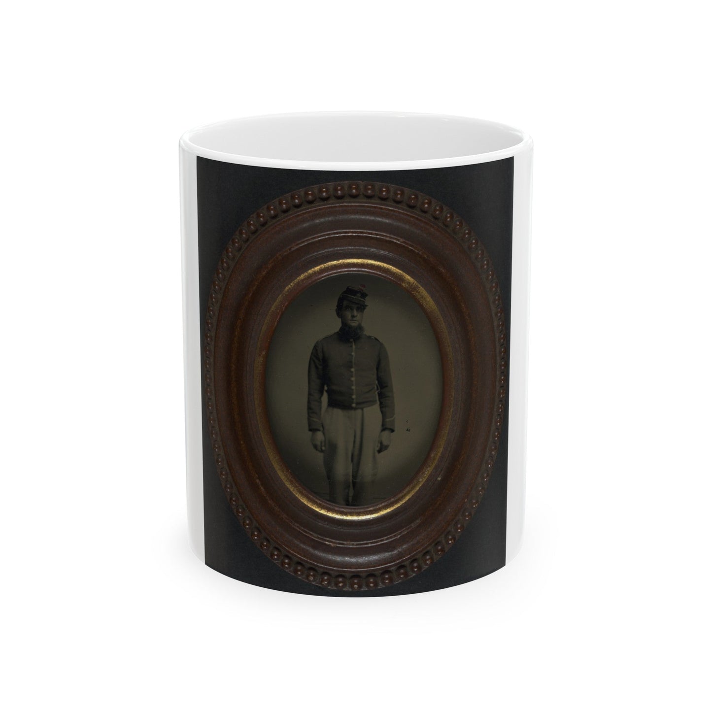 Unidentified Soldier In Union Uniform And Kepi (U.S. Civil War) White Coffee Mug-11oz-The Sticker Space