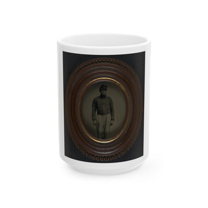 Unidentified Soldier In Union Uniform And Kepi (U.S. Civil War) White Coffee Mug-15oz-The Sticker Space