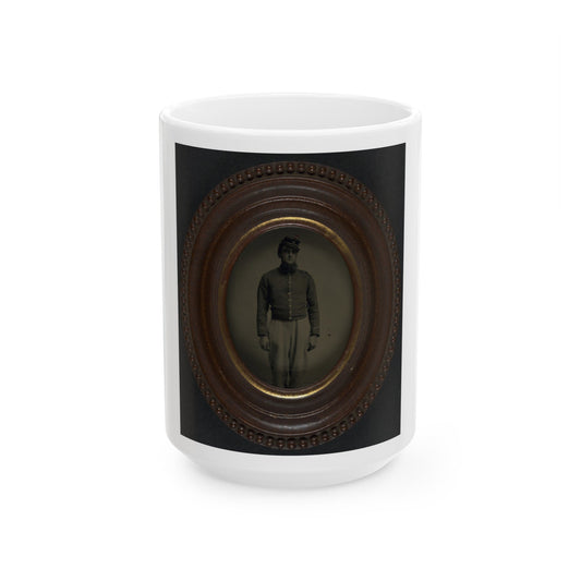 Unidentified Soldier In Union Uniform And Kepi (U.S. Civil War) White Coffee Mug-15oz-The Sticker Space