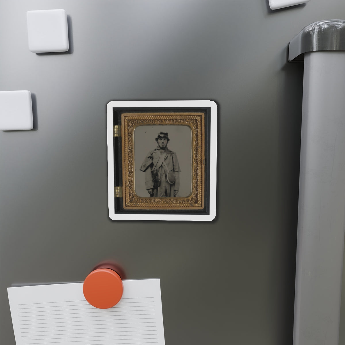 Unidentified Soldier In Union Uniform And Kepi With Canteen (U.S. Civil War) Refrigerator Magnet-The Sticker Space