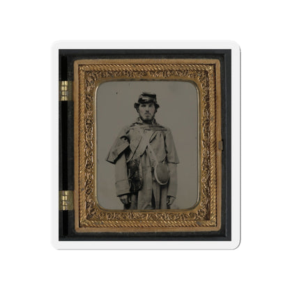 Unidentified Soldier In Union Uniform And Kepi With Canteen (U.S. Civil War) Refrigerator Magnet-4" x 4"-The Sticker Space