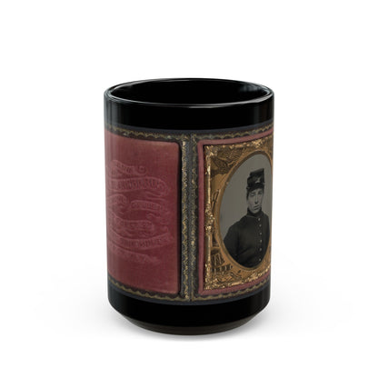 Unidentified Soldier In Union Uniform And Kepi(2) (U.S. Civil War) Black Coffee Mug-15oz-The Sticker Space