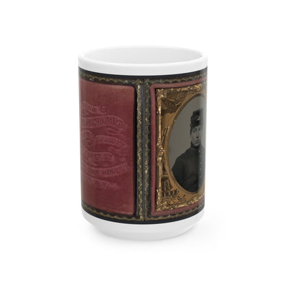 Unidentified Soldier In Union Uniform And Kepi(2) (U.S. Civil War) White Coffee Mug-15oz-The Sticker Space