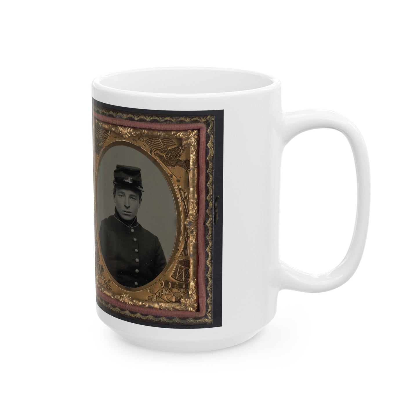 Unidentified Soldier In Union Uniform And Kepi(2) (U.S. Civil War) White Coffee Mug-The Sticker Space