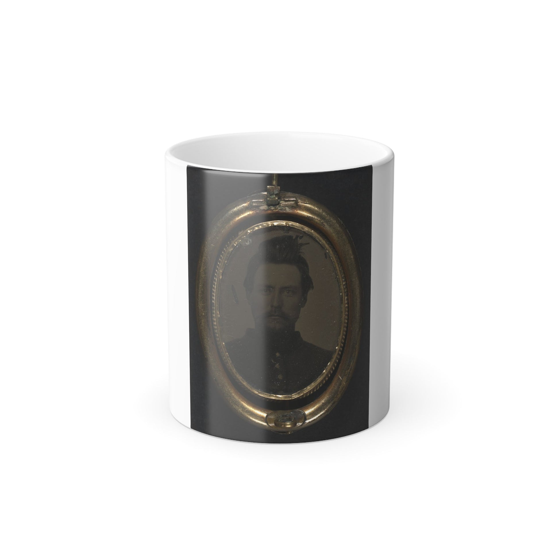 Unidentified Soldier in Union Uniform and Lock of Hair in Brooch (U.S. Civil War) Color Morphing Mug 11oz-11oz-The Sticker Space