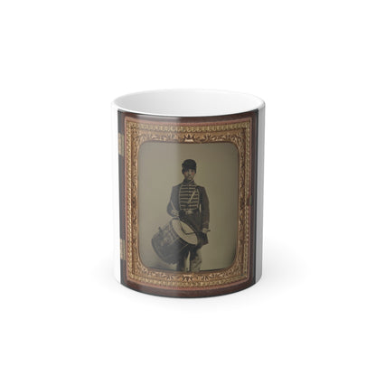 Unidentified Soldier in Union Uniform and Massachusetts Belt Buckle With Drum (U.S. Civil War) Color Morphing Mug 11oz-11oz-The Sticker Space