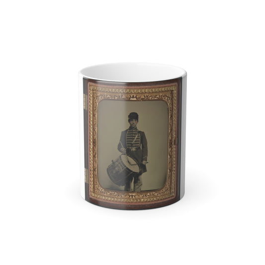 Unidentified Soldier in Union Uniform and Massachusetts Belt Buckle With Drum (U.S. Civil War) Color Morphing Mug 11oz-11oz-The Sticker Space