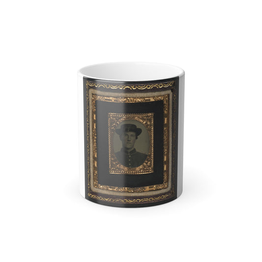 Unidentified Soldier in Union Uniform and Officer Hat Cords (U.S. Civil War) Color Morphing Mug 11oz-11oz-The Sticker Space