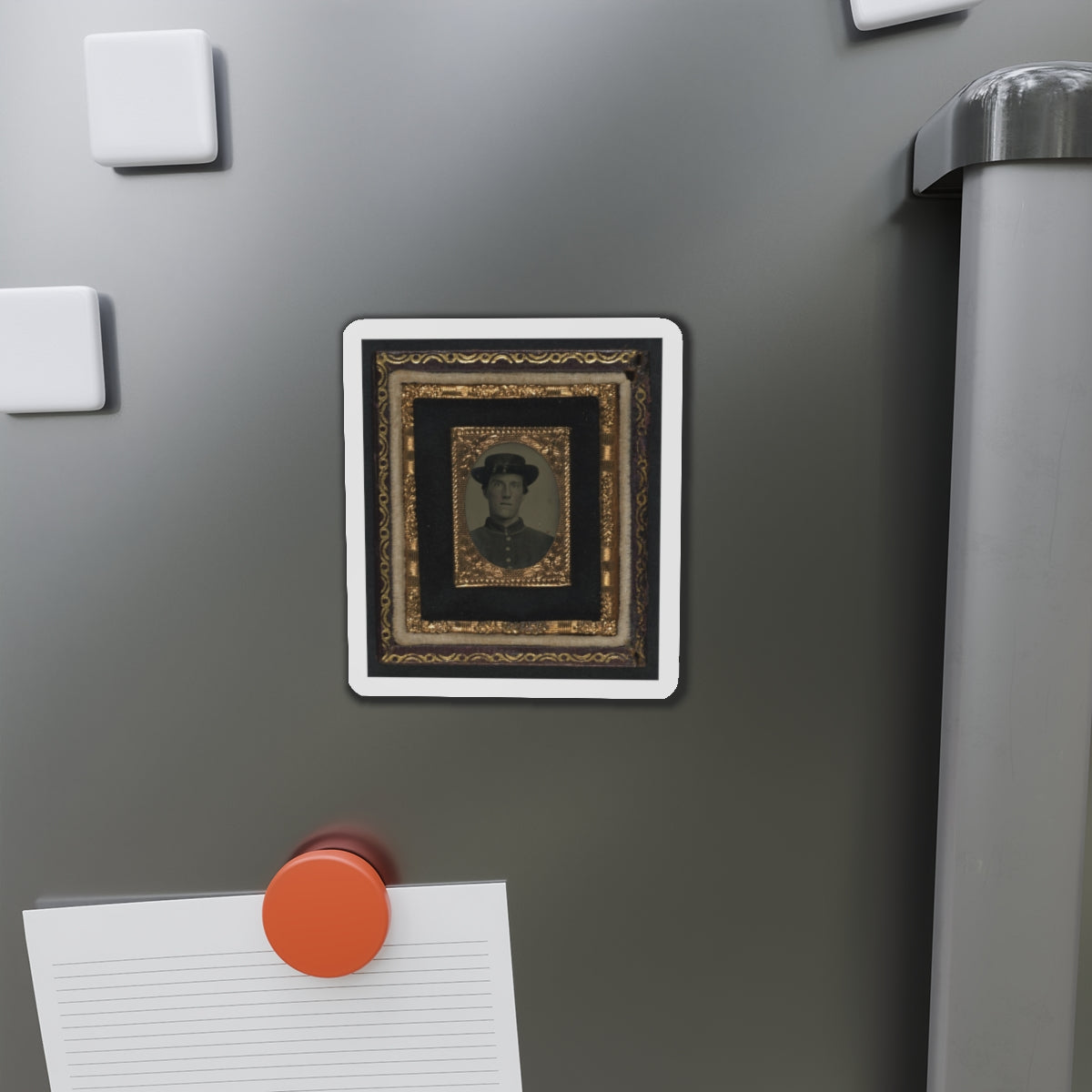 Unidentified Soldier In Union Uniform And Officer Hat Cords (U.S. Civil War) Refrigerator Magnet-The Sticker Space