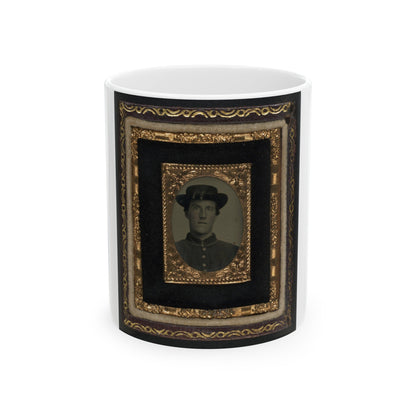 Unidentified Soldier In Union Uniform And Officer Hat Cords (U.S. Civil War) White Coffee Mug-11oz-The Sticker Space