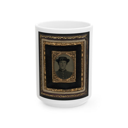 Unidentified Soldier In Union Uniform And Officer Hat Cords (U.S. Civil War) White Coffee Mug-15oz-The Sticker Space