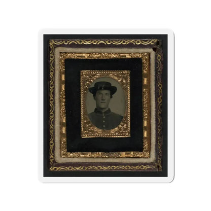 Unidentified Soldier In Union Uniform And Officer Hat Cords (U.S. Civil War) Refrigerator Magnet 3 Inch Die-Cut - The Sticker Space