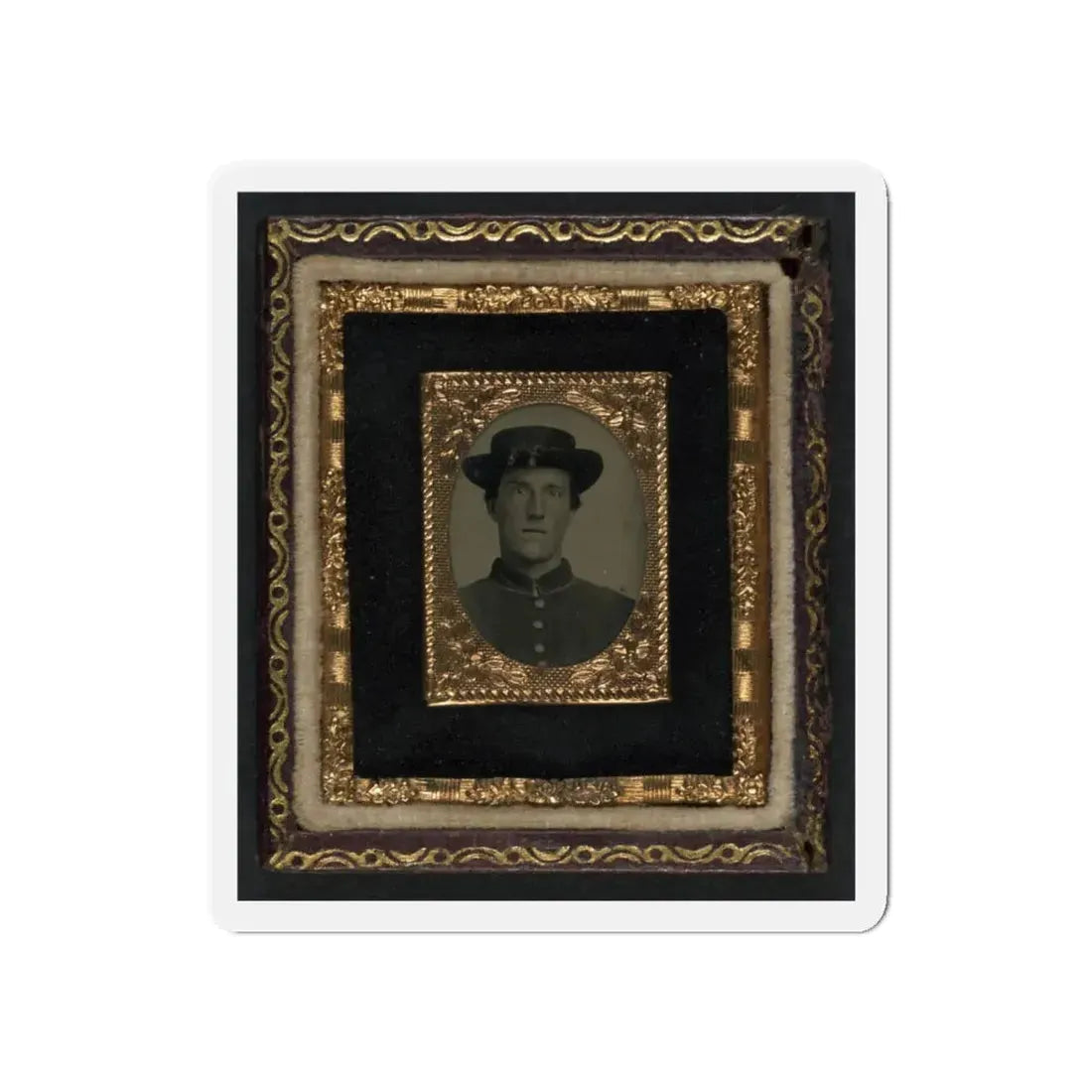 Unidentified Soldier In Union Uniform And Officer Hat Cords (U.S. Civil War) Refrigerator Magnet 5 Inch Die-Cut - The Sticker Space