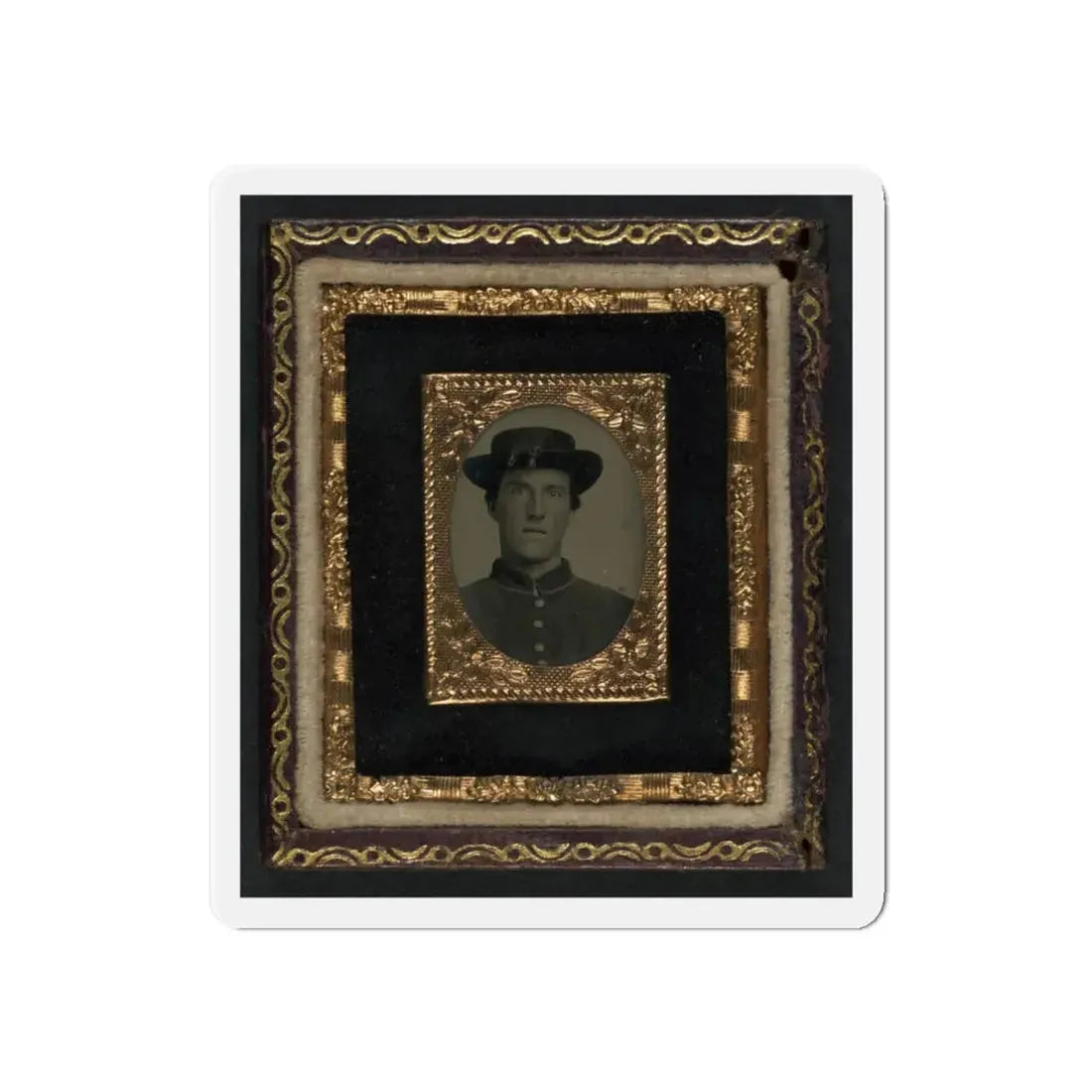 Unidentified Soldier In Union Uniform And Officer Hat Cords (U.S. Civil War) Refrigerator Magnet 6 Inch Die-Cut - The Sticker Space