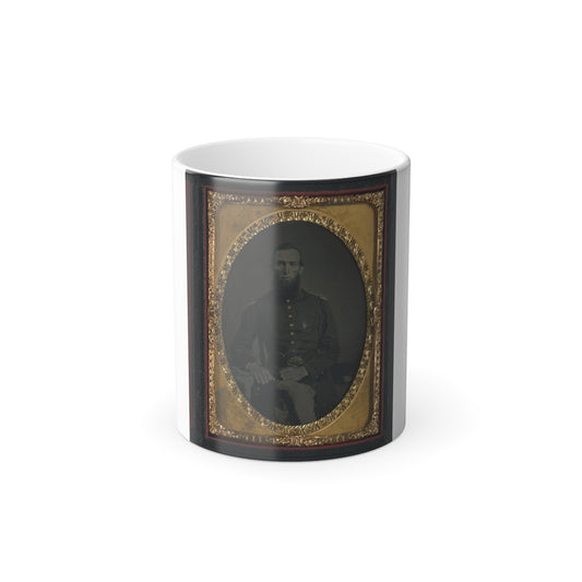 Unidentified Soldier in Union Uniform and Ohio Volunteer Militia Belt Buckle (U.S. Civil War) Color Morphing Mug 11oz-11oz-The Sticker Space