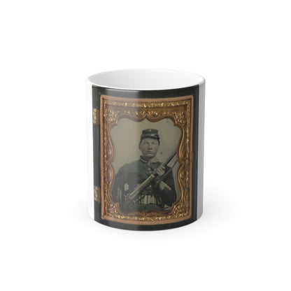 Unidentified Soldier in Union Uniform and Rifleman's Belt Rig With Musket (U.S. Civil War) Color Morphing Mug 11oz-11oz-The Sticker Space