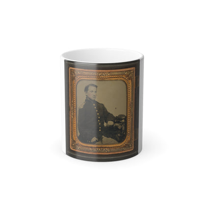 Unidentified Soldier in Union Uniform and Shoulder Scales With a Company a Forage Cap Bearing Infantry Insignia (U.S. Civil War) Color Morphing Mug 11oz-11oz-The Sticker Space