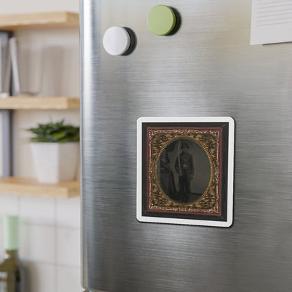 Unidentified Soldier In Union Uniform And Shoulder Scales With Sword (U.S. Civil War) Refrigerator Magnet-The Sticker Space