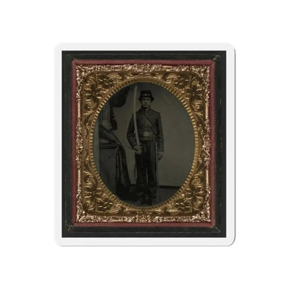 Unidentified Soldier In Union Uniform And Shoulder Scales With Sword (U.S. Civil War) Refrigerator Magnet 5 Inch Die-Cut - The Sticker Space