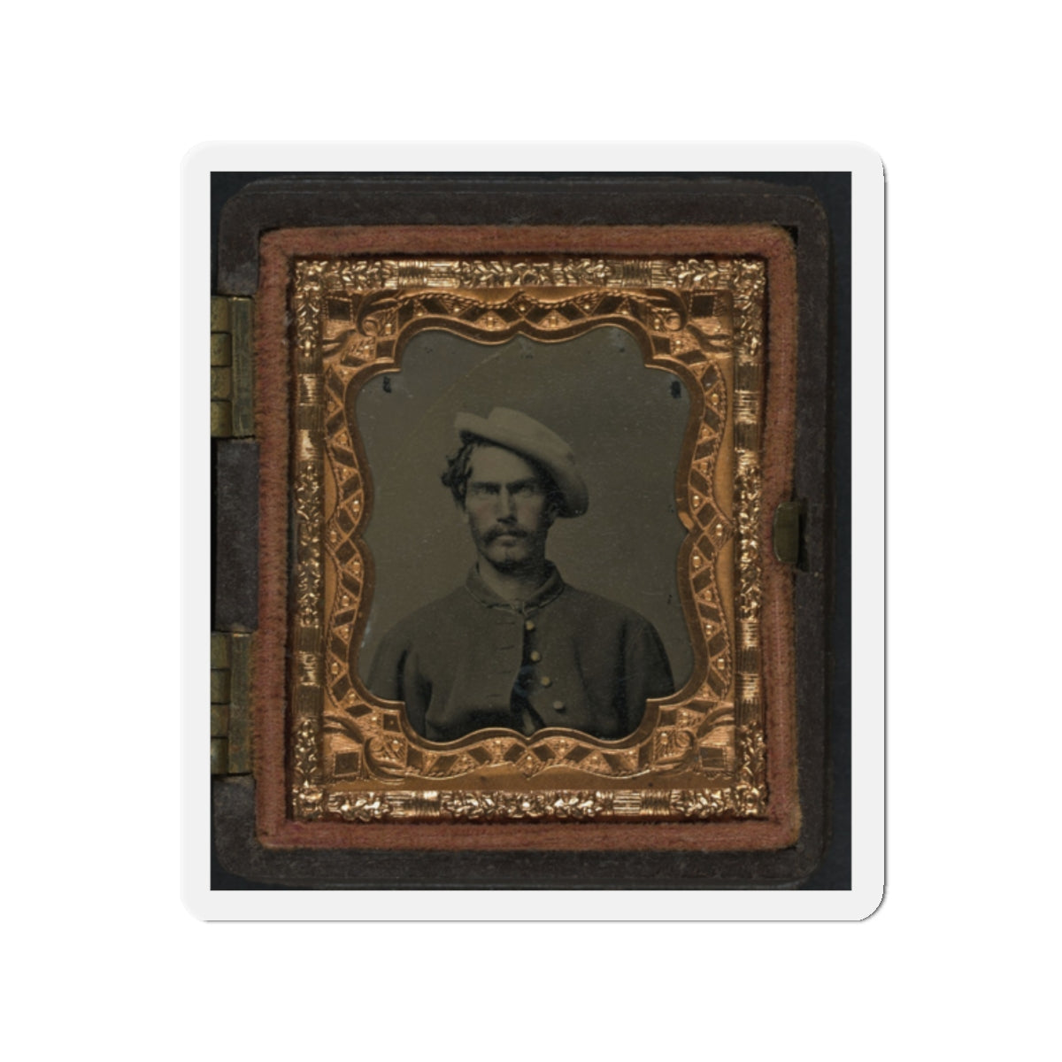 Unidentified Soldier In Union Uniform And Slouch Hat 001 (U.S. Civil War) Refrigerator Magnet-2" x 2"-The Sticker Space