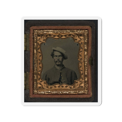 Unidentified Soldier In Union Uniform And Slouch Hat 001 (U.S. Civil War) Refrigerator Magnet-2" x 2"-The Sticker Space