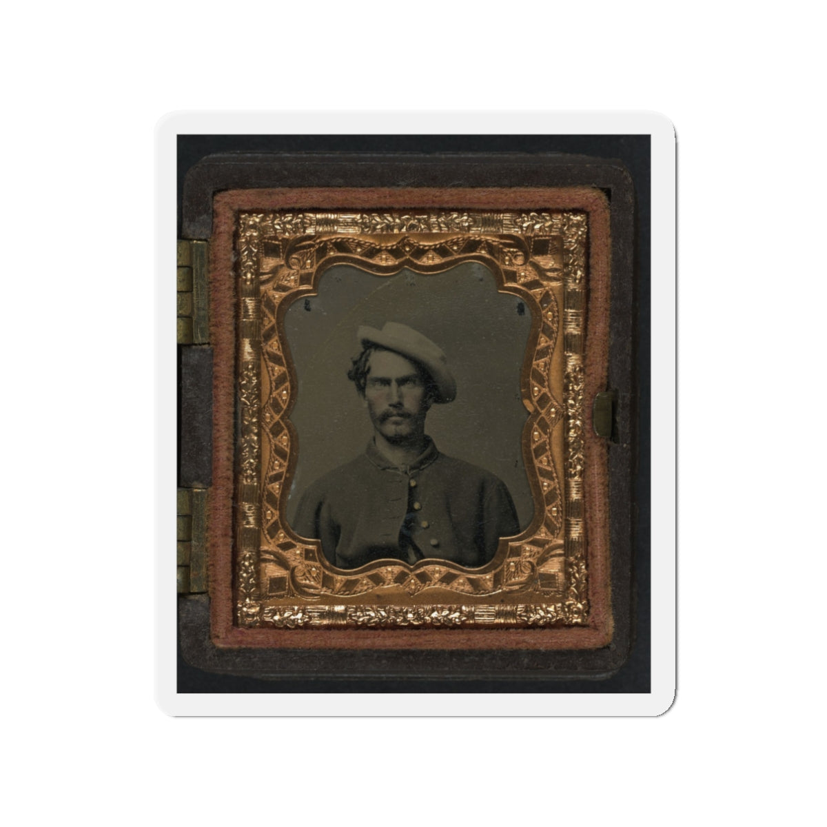 Unidentified Soldier In Union Uniform And Slouch Hat 001 (U.S. Civil War) Refrigerator Magnet-3" x 3"-The Sticker Space