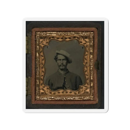 Unidentified Soldier In Union Uniform And Slouch Hat 001 (U.S. Civil War) Refrigerator Magnet 2 Inch Die-Cut - The Sticker Space