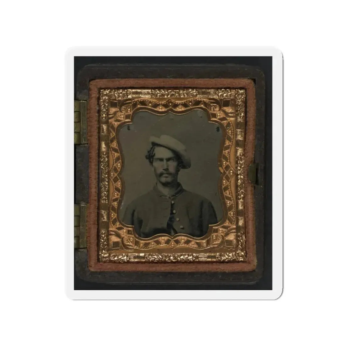 Unidentified Soldier In Union Uniform And Slouch Hat 001 (U.S. Civil War) Refrigerator Magnet 3 Inch Die-Cut - The Sticker Space