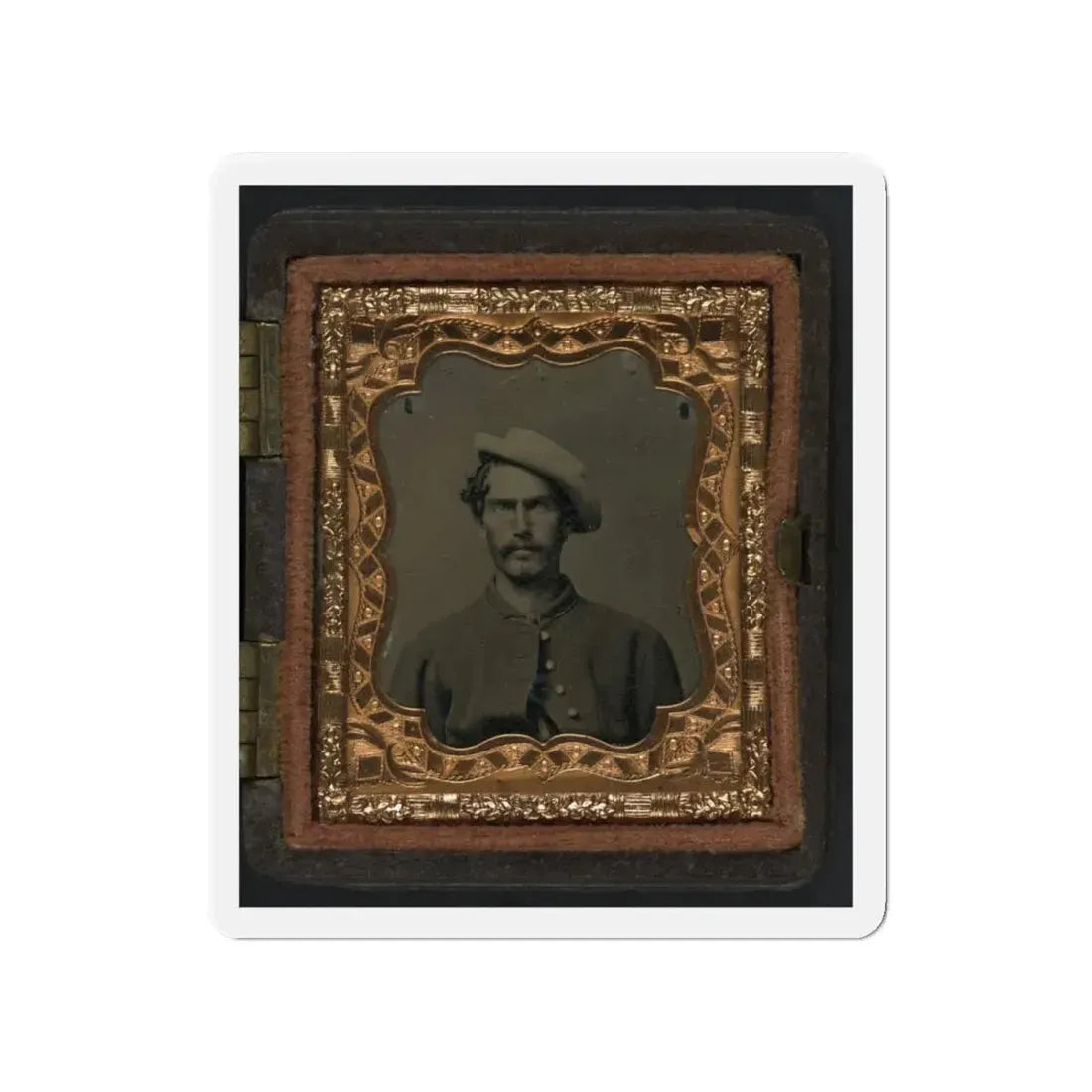 Unidentified Soldier In Union Uniform And Slouch Hat 001 (U.S. Civil War) Refrigerator Magnet 4 Inch Die-Cut - The Sticker Space
