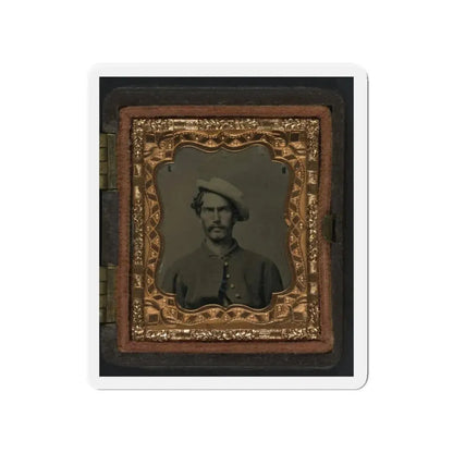 Unidentified Soldier In Union Uniform And Slouch Hat 001 (U.S. Civil War) Refrigerator Magnet 4 Inch Die-Cut - The Sticker Space