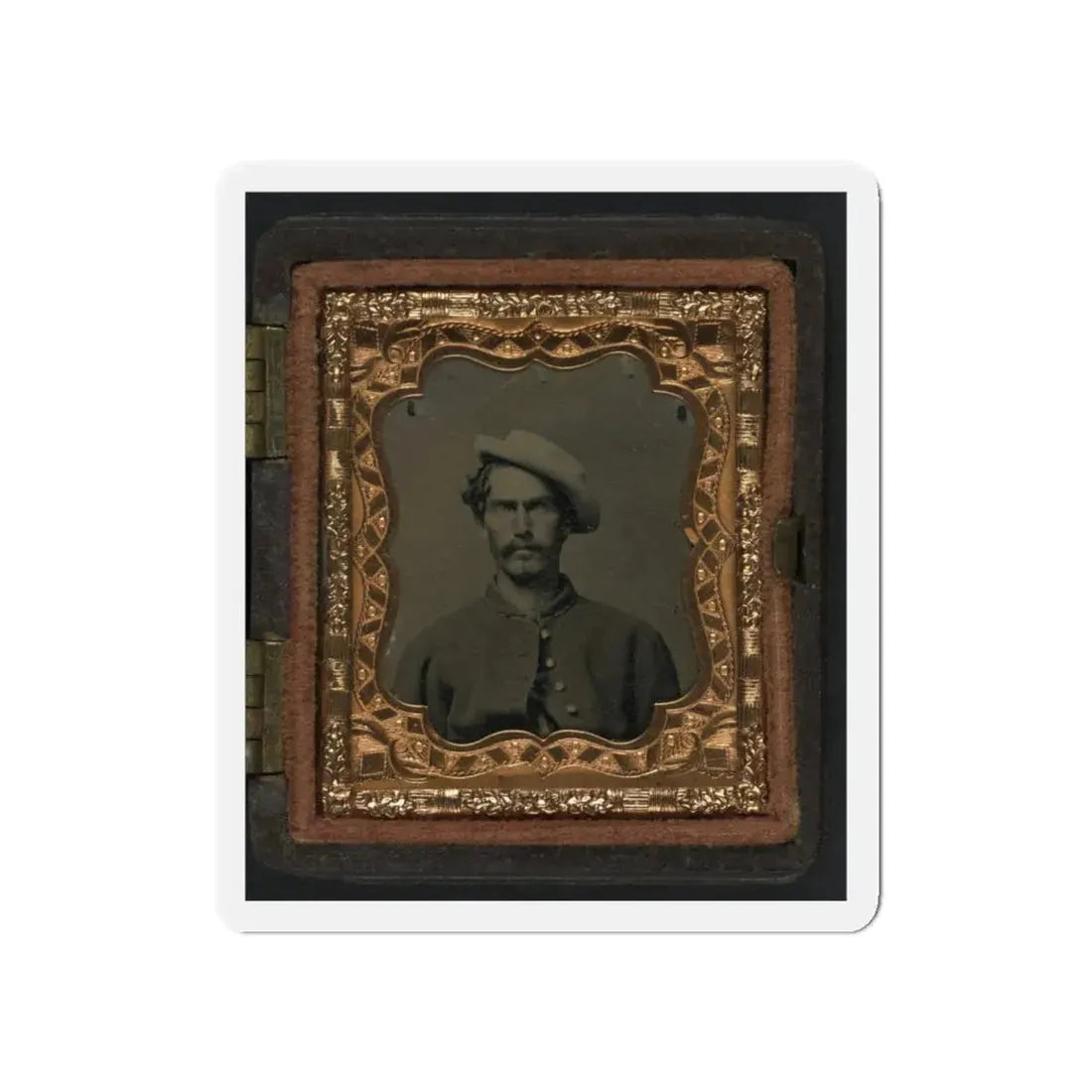 Unidentified Soldier In Union Uniform And Slouch Hat 001 (U.S. Civil War) Refrigerator Magnet 5 Inch Die-Cut - The Sticker Space