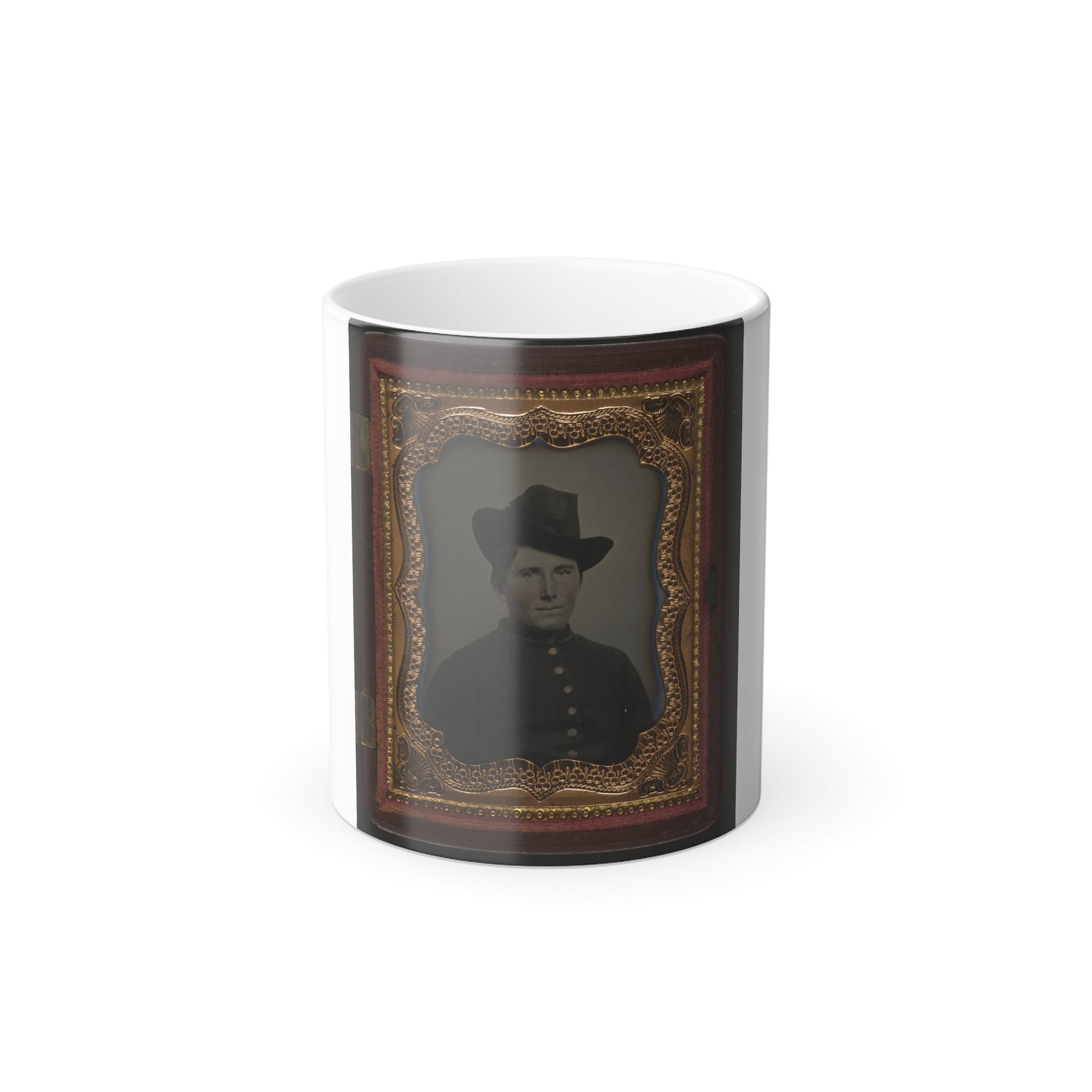 Unidentified Soldier in Union Uniform and Slouch Hat 002 (U.S. Civil War) Color Morphing Mug 11oz-11oz-The Sticker Space