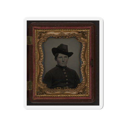 Unidentified Soldier In Union Uniform And Slouch Hat 002 (U.S. Civil War) Refrigerator Magnet-3" x 3"-The Sticker Space